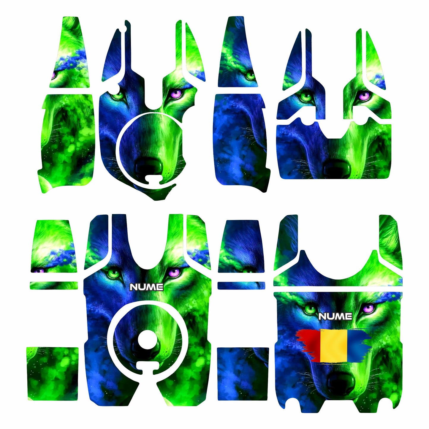 Fox stickers Micron MX Personalized Wolf 4+1