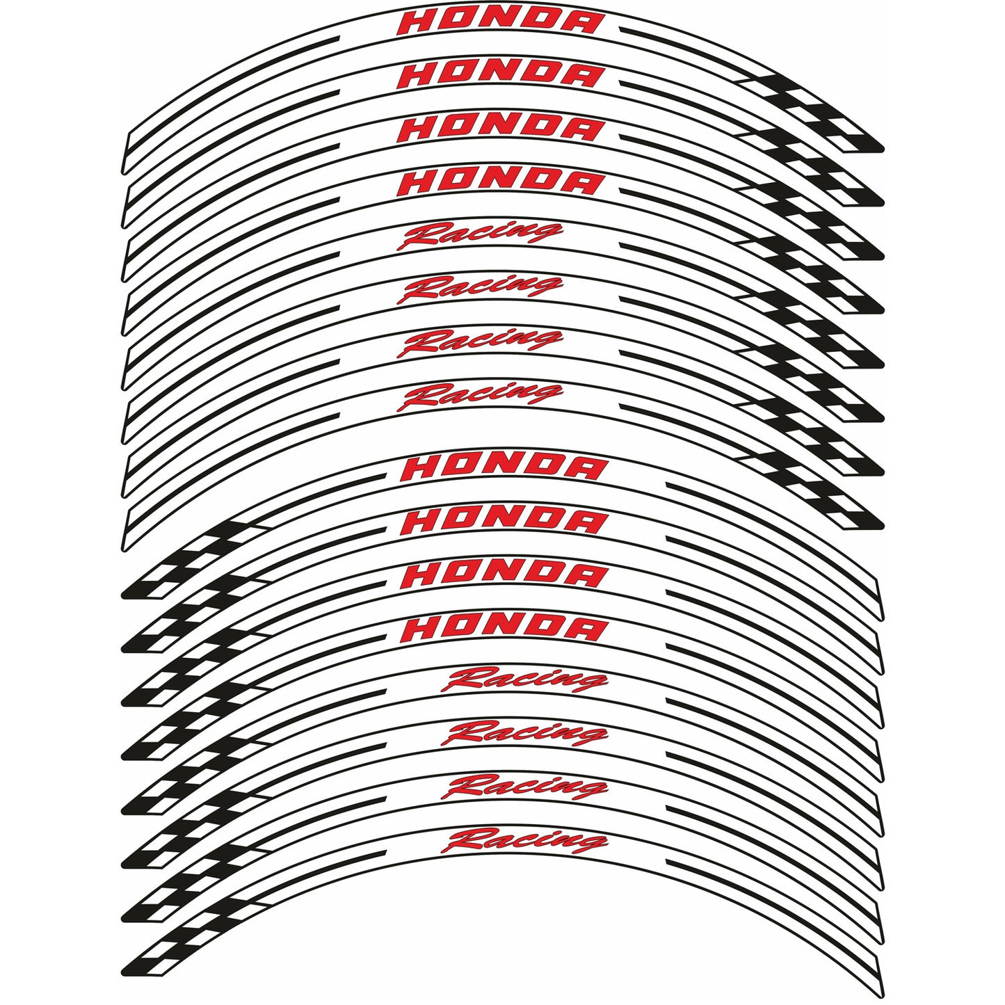 Honda Racing rim stickers