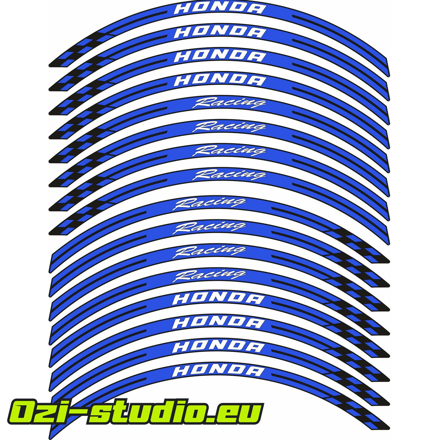 Stickere margine jante Honda Racing